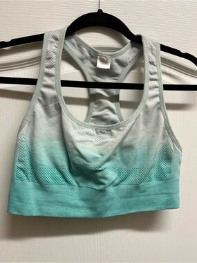 Seamless Ombre Sports Bra - light teal